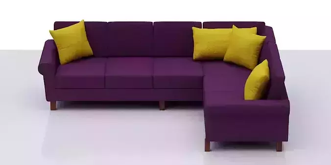 Contemporary Sofa Low-poly 3D model