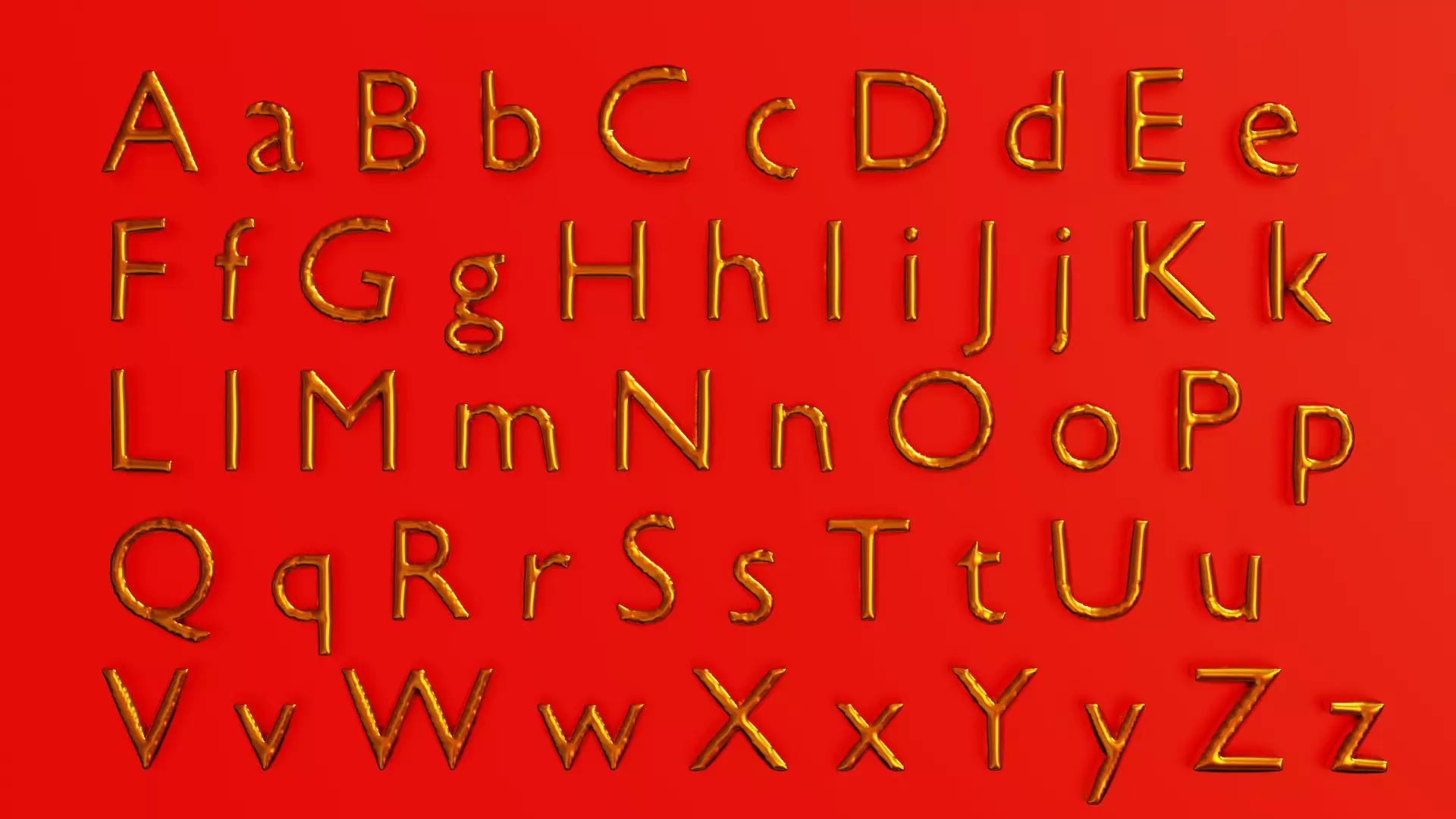 Balloons Alphabet 3D Model Free 3D model_0