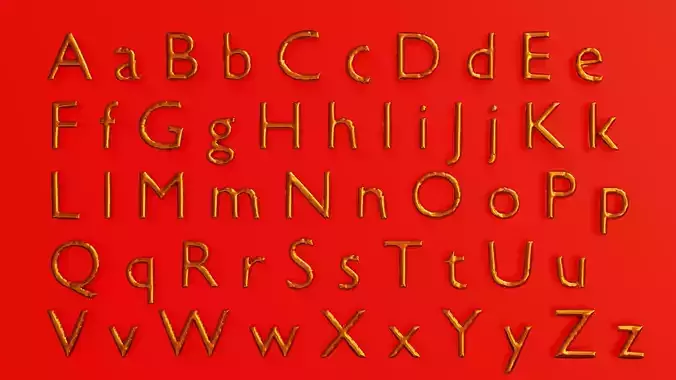 Balloons Alphabet 3D Model