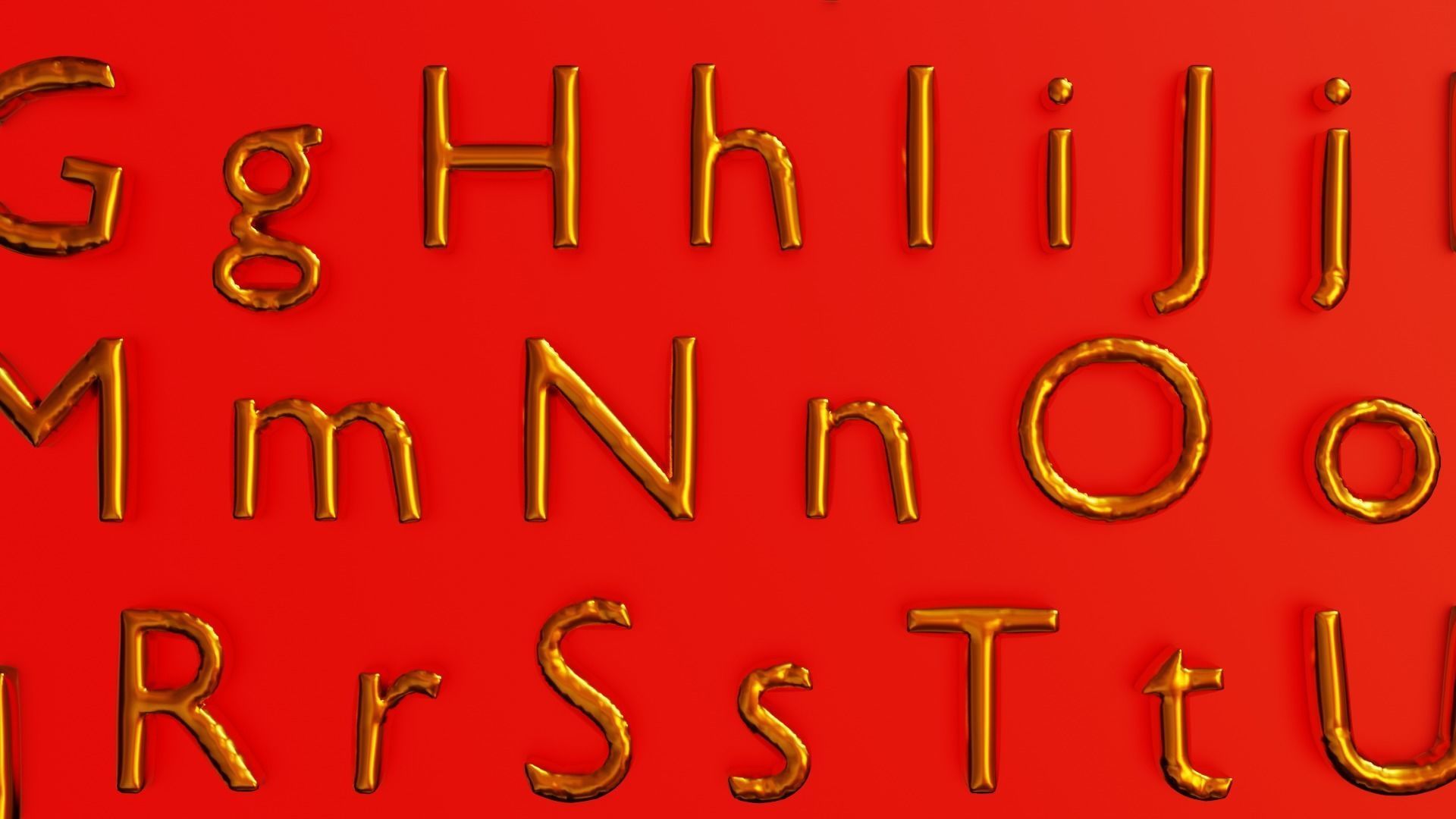 Balloons Alphabet 3D Model Free 3D model_3