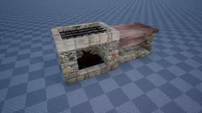 Medieval furnace - Lowpoly Game Ready