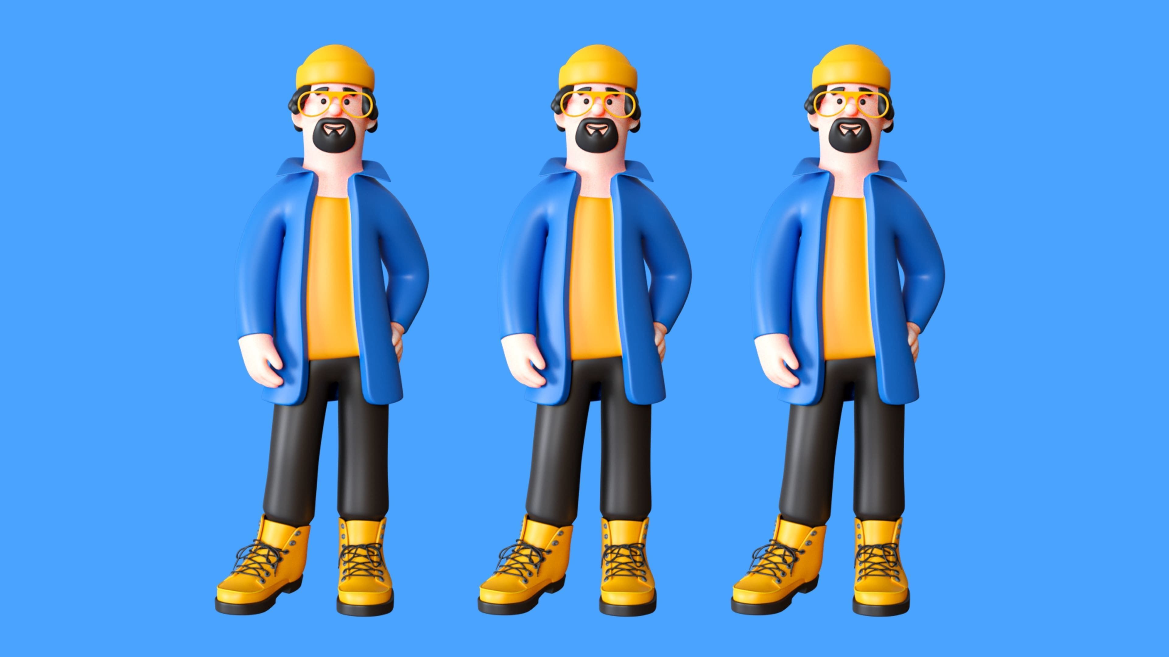 Cartoon Characters Low-poly 3D model_14