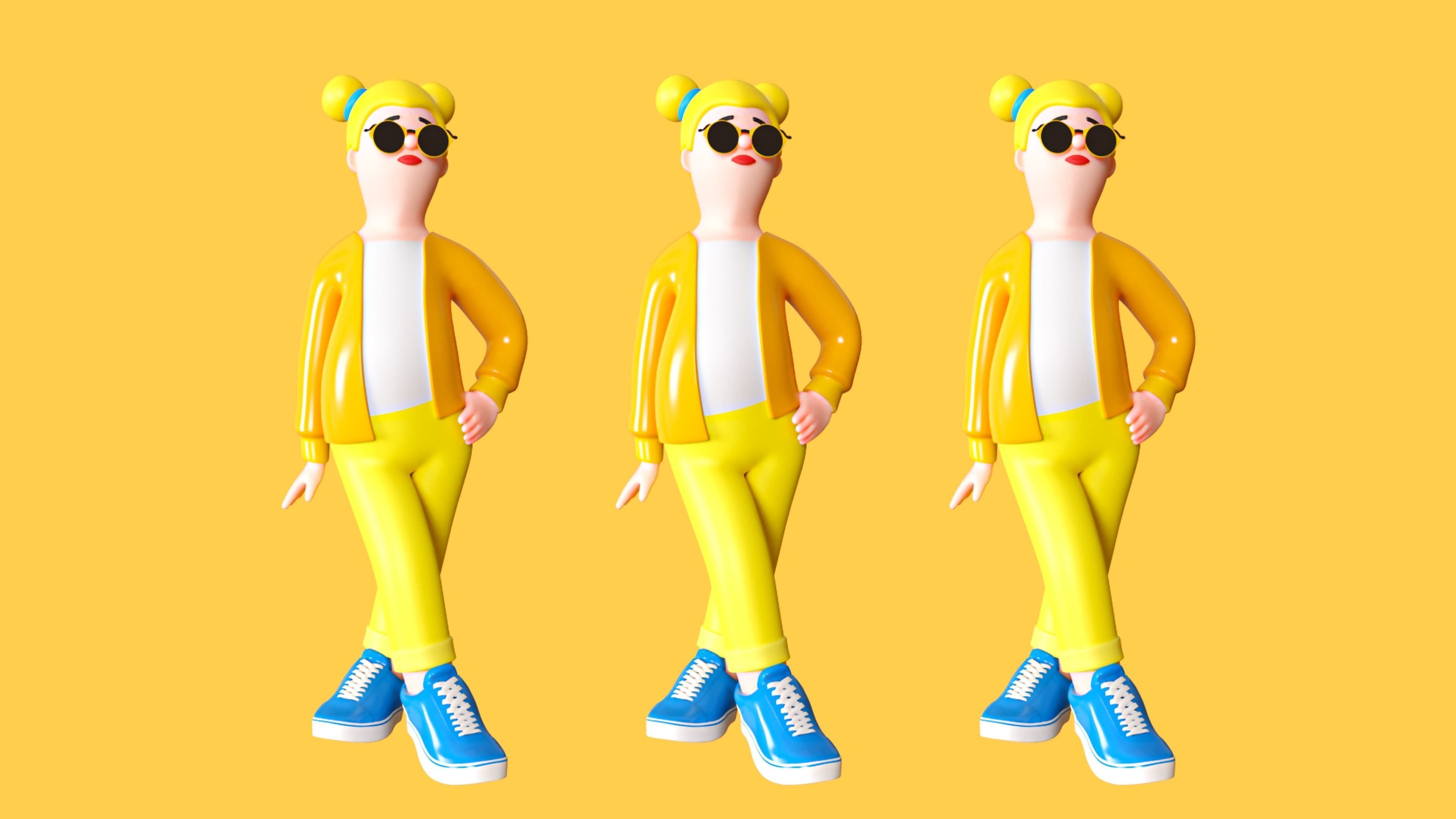 Cartoon Characters Low-poly 3D model_13