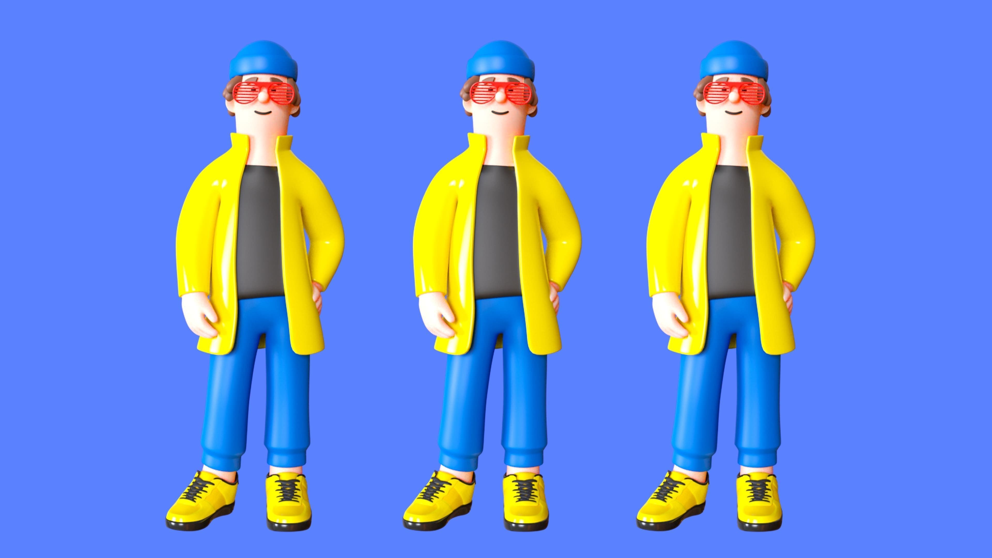 Cartoon Characters Low-poly 3D model_19