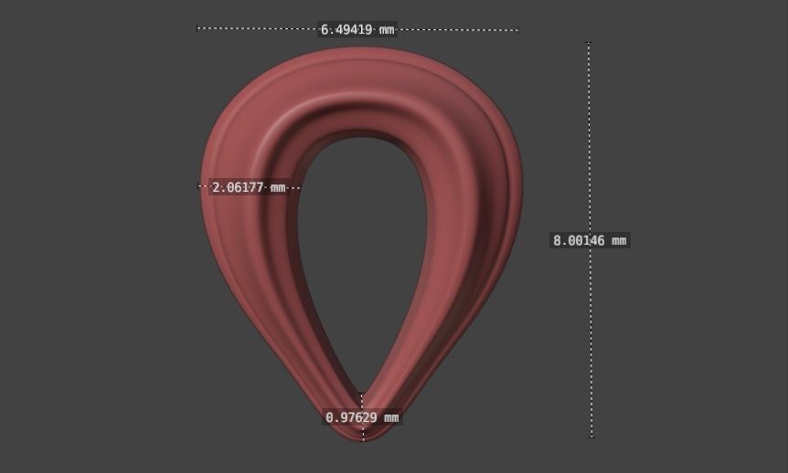 Bail set sculpture with measurements 3D print model_2