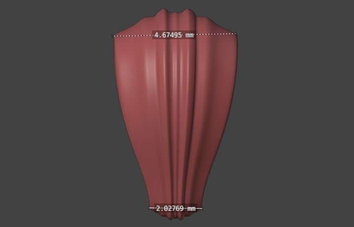 Bail set sculpture with measurements 3D print model_3