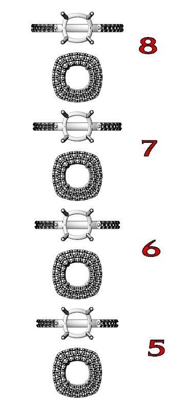 Delicate ring with diamonds and cushion 683 3D print model_13