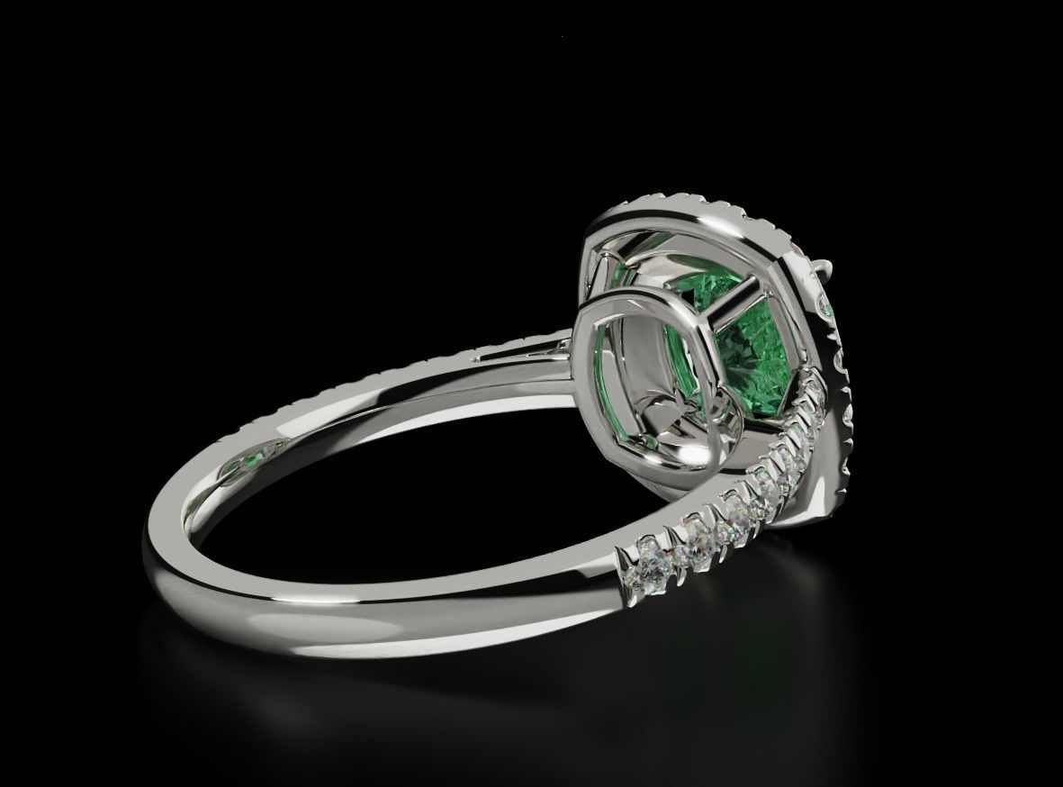 Delicate ring with diamonds and cushion 683 3D print model_7