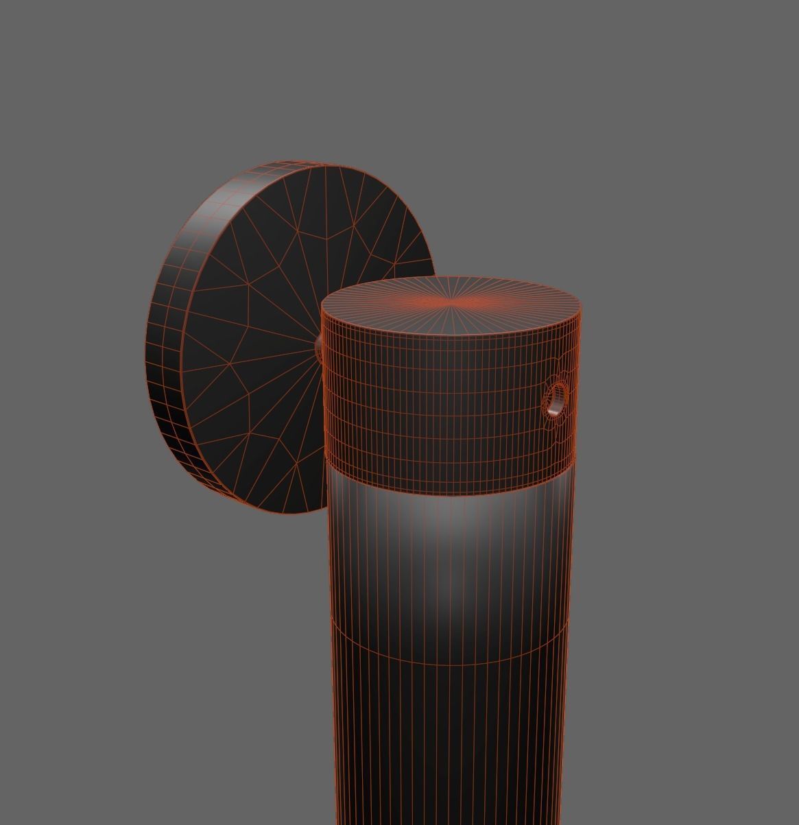 Tube Wall Lamp 3D model_7
