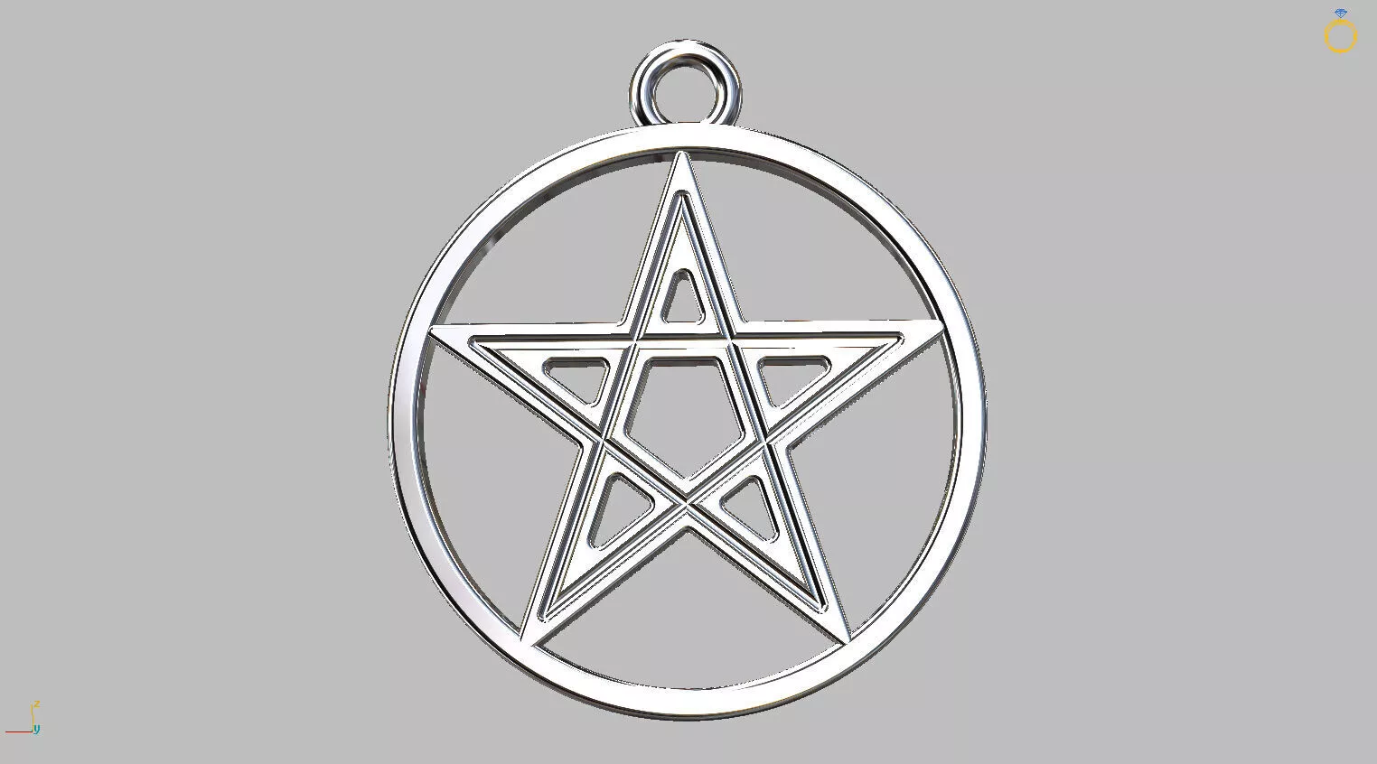 Star of David Pendant 15mm 3D print model