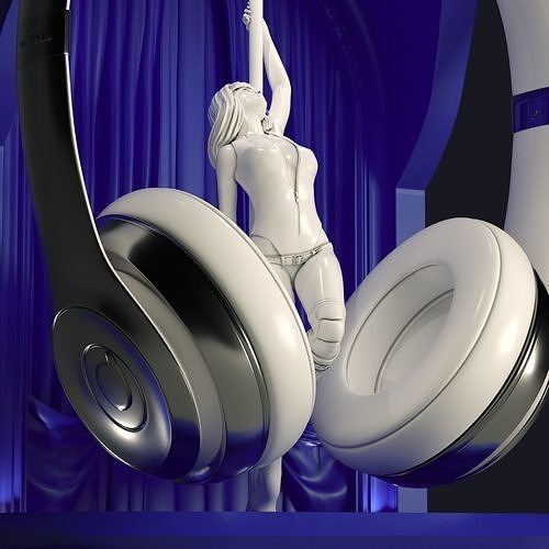 Headphone Holder strip dance 3 3D print model