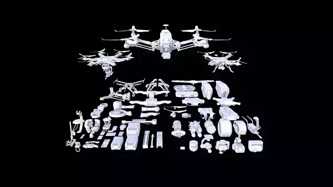 Drone Kitbash3d 3D model