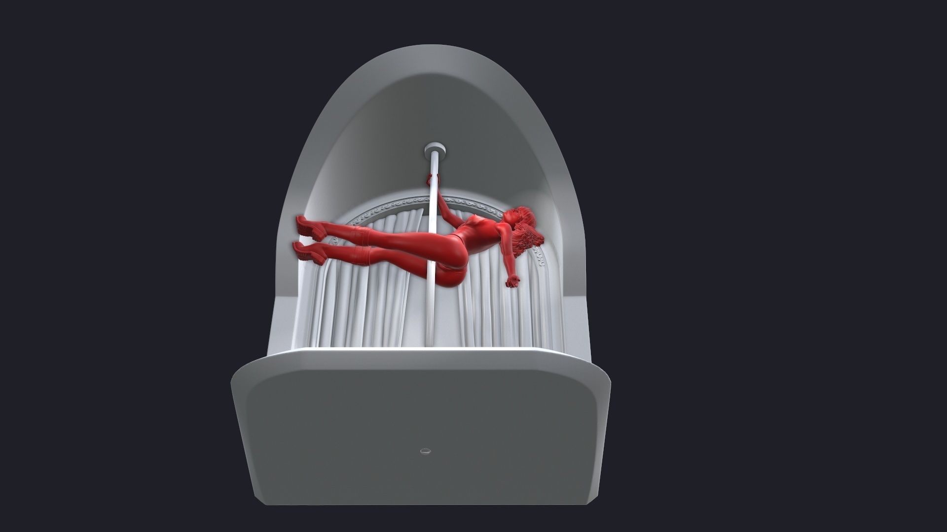 Headphone Holder strip dance 4 3D print model_14