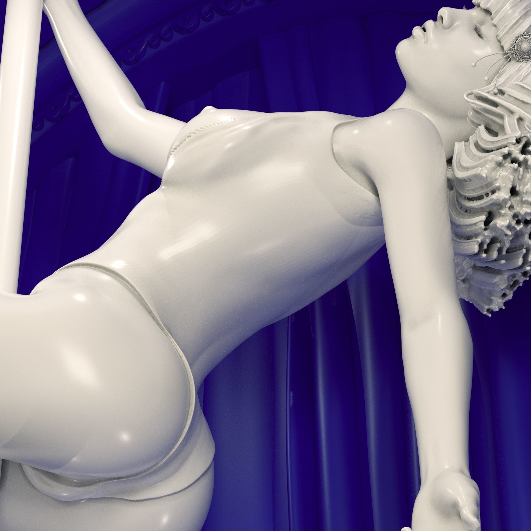 Headphone Holder strip dance 4 3D print model_22