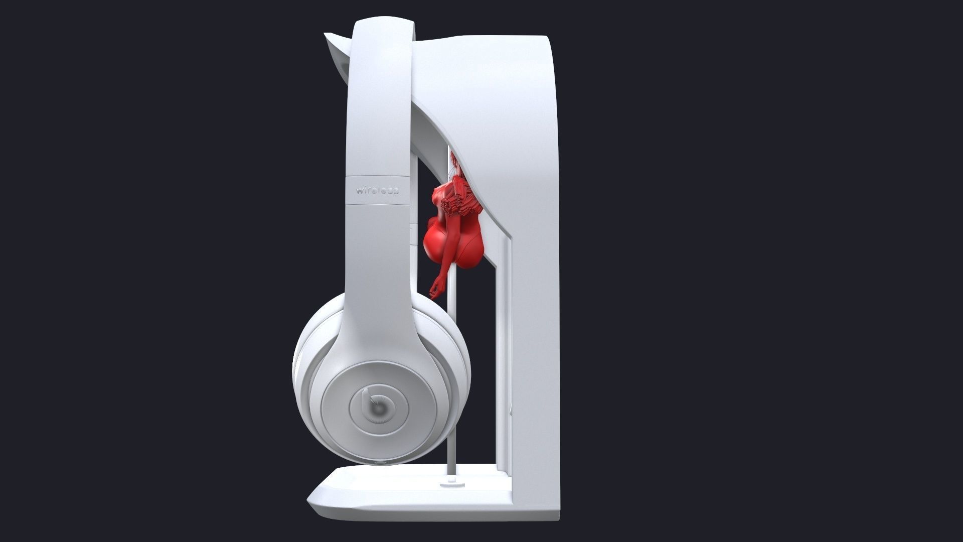 Headphone Holder strip dance 4 3D print model_9