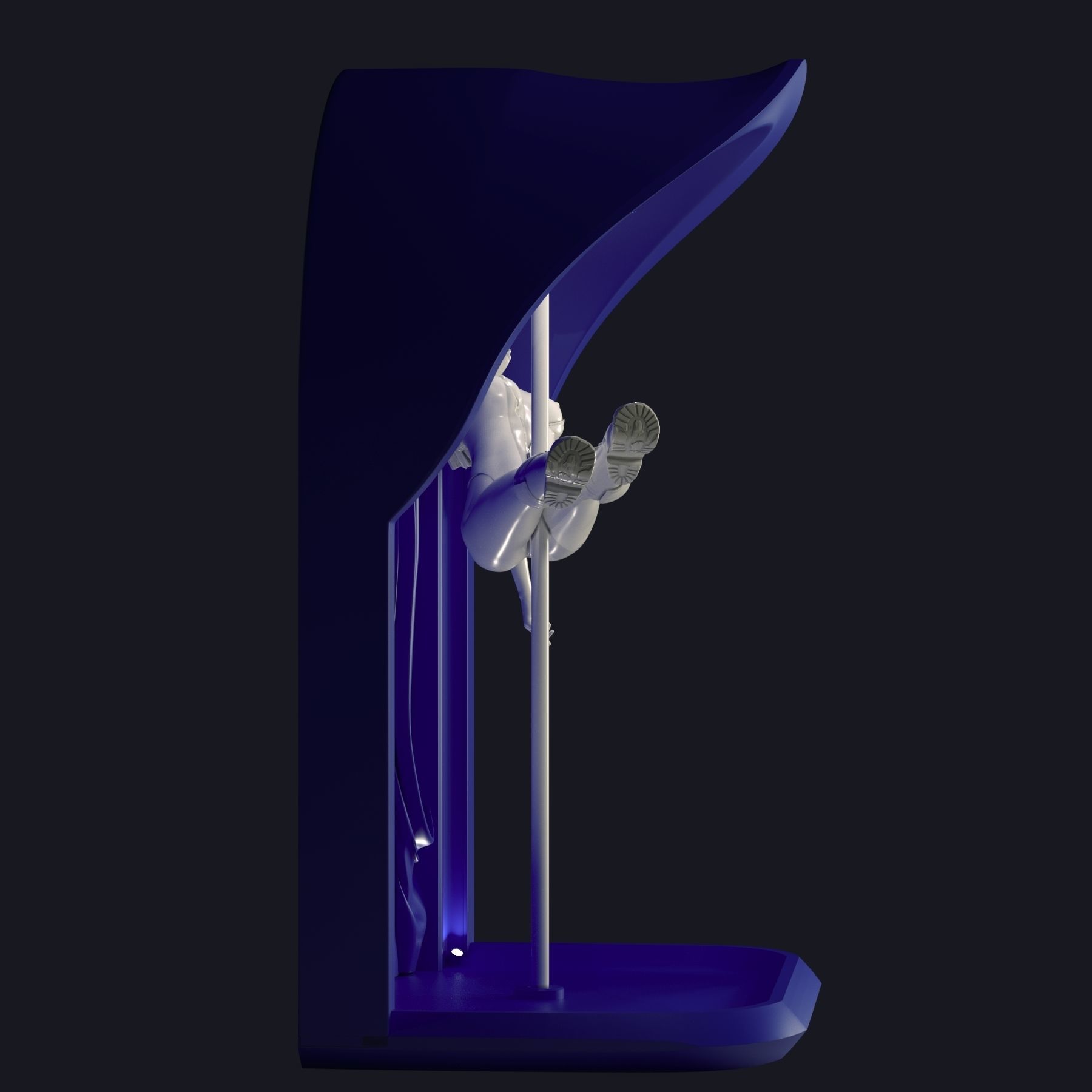 Headphone Holder strip dance 4 3D print model_7