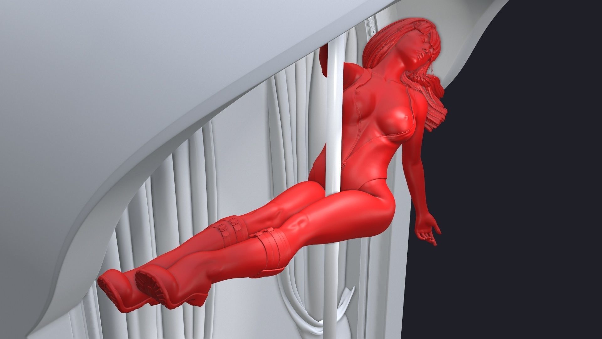 Headphone Holder strip dance 4 3D print model_18