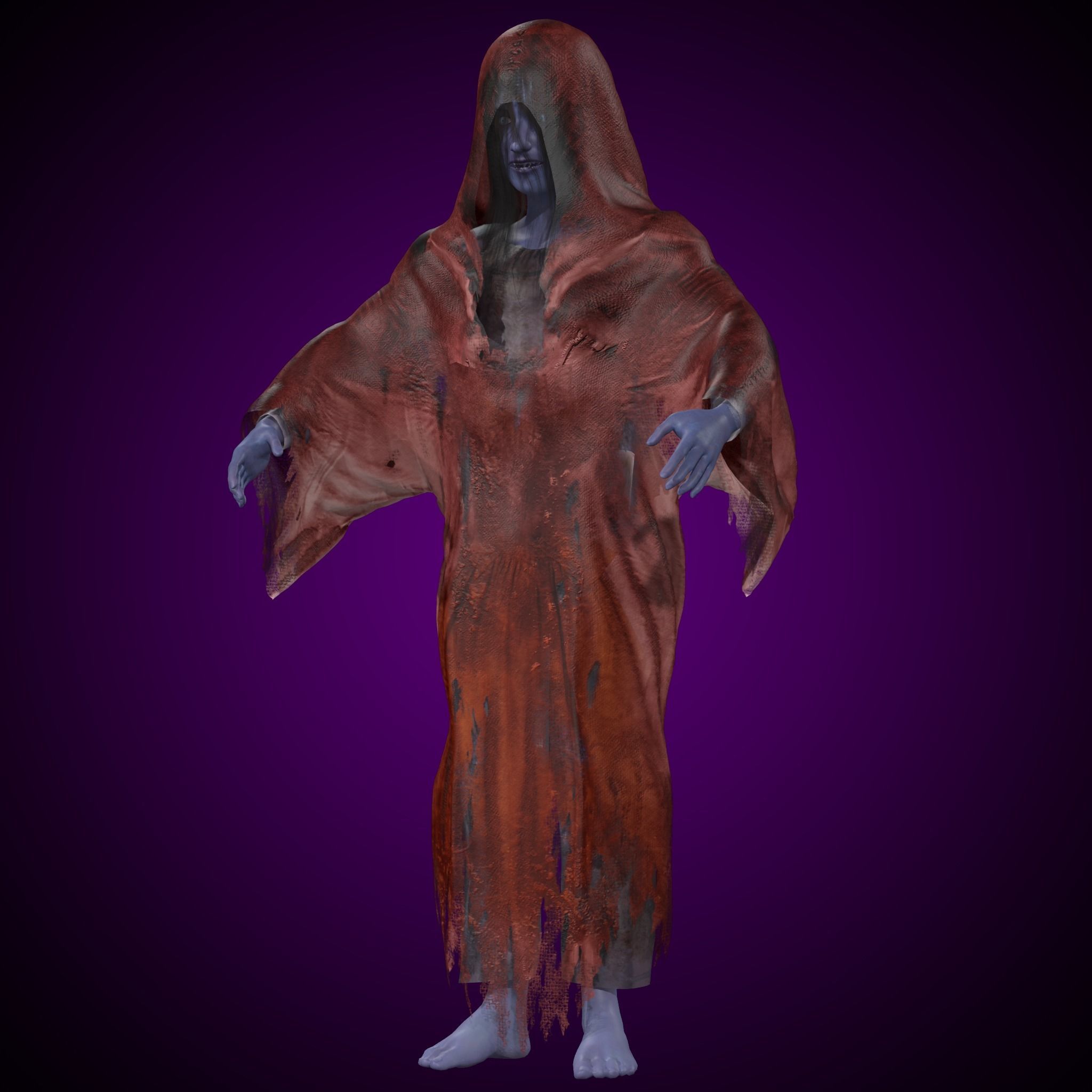 Ghost Girl - Horror Woman 3D model_1