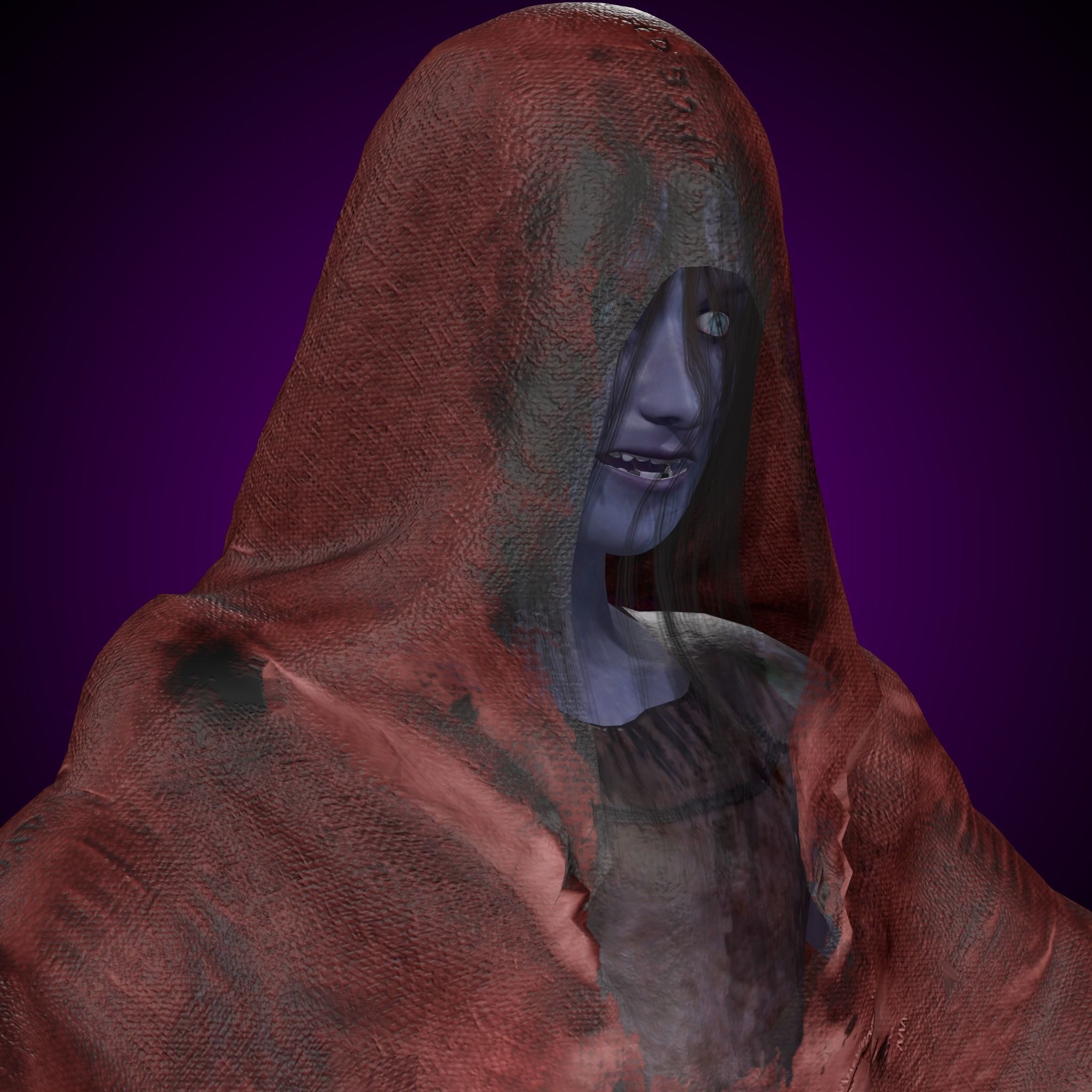 Ghost Girl - Horror Woman 3D model_4