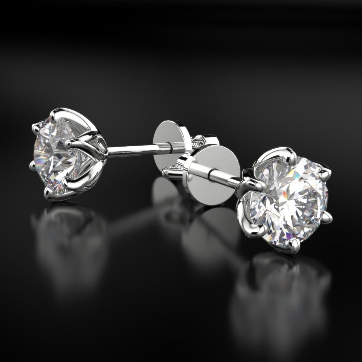 diamond studs 3D print model_5