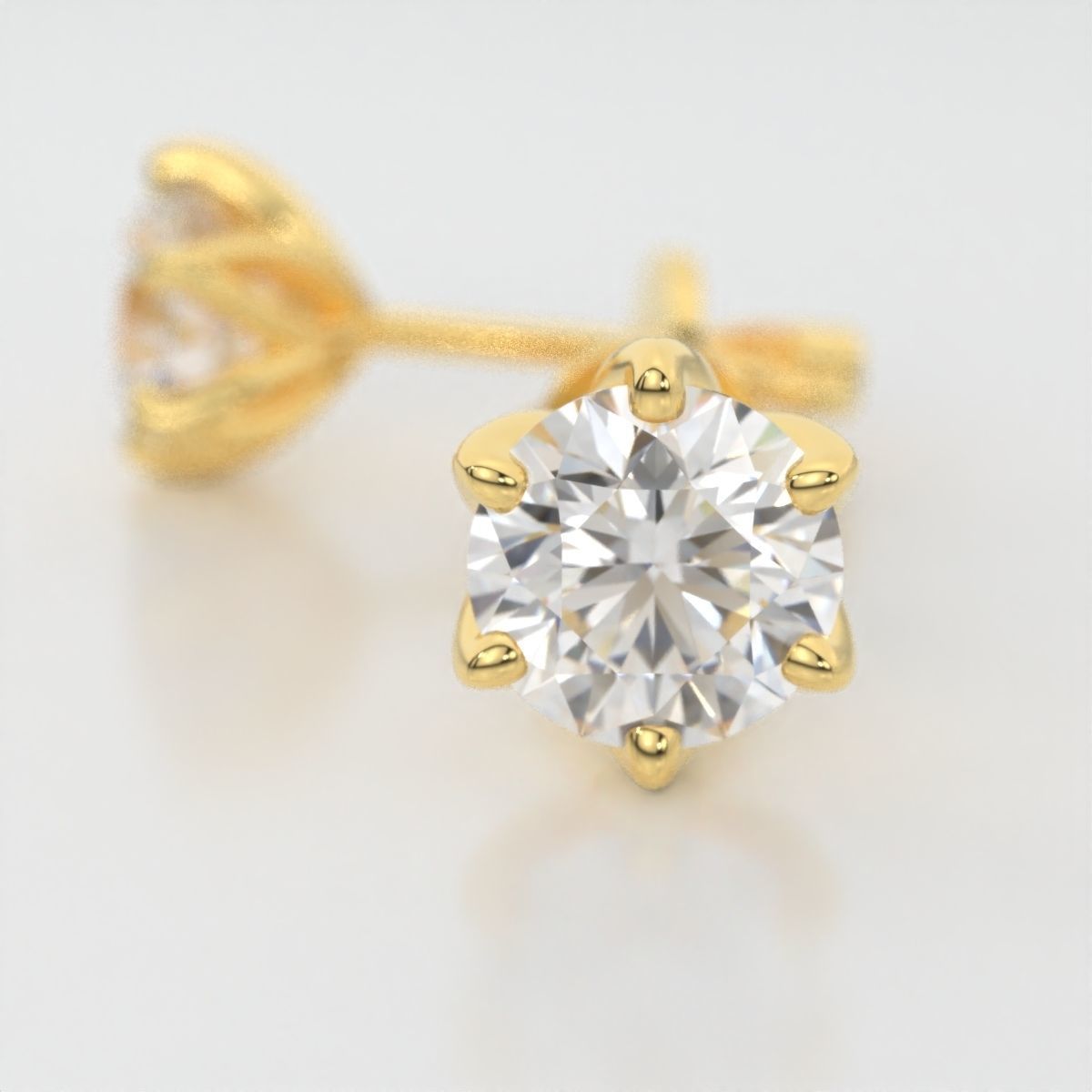 diamond studs 3D print model_12