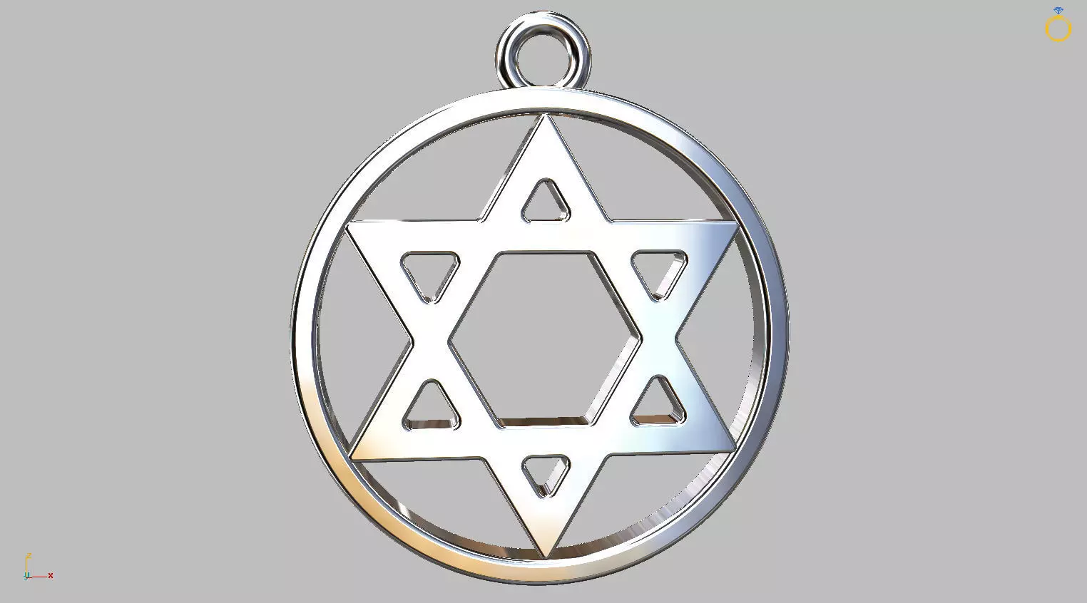 Star of David Pendant 3D print model