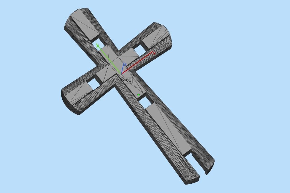 Cross Pendant 3D print model_7