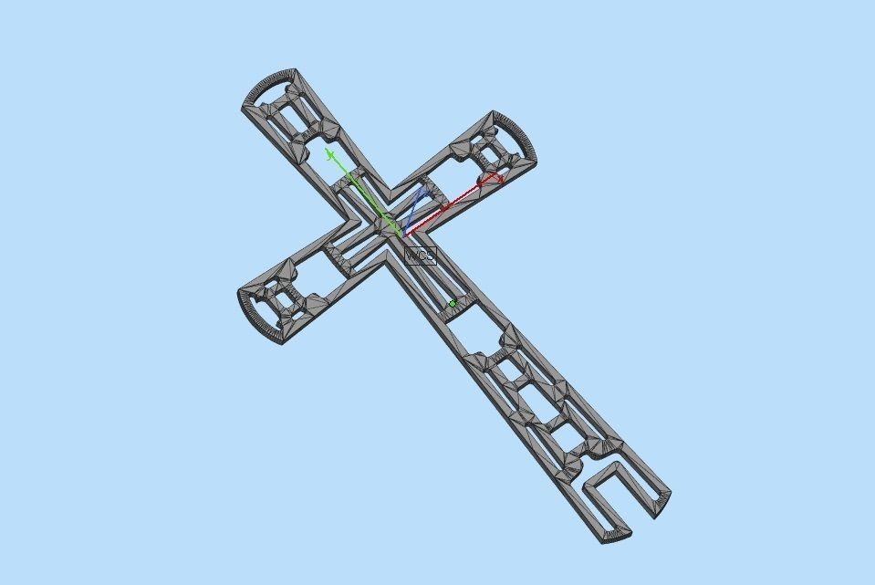 Cross Pendant 3D print model_12