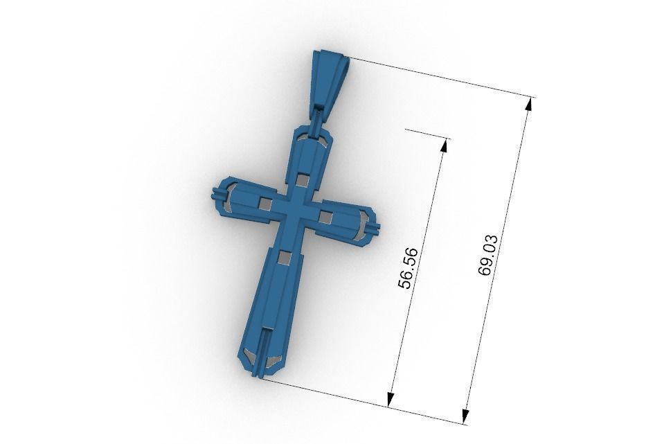 Cross Pendant 3D print model_2