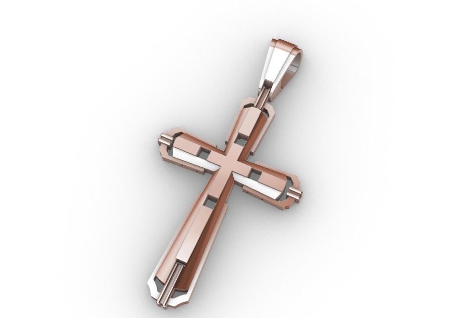 Cross Pendant 3D print model_4