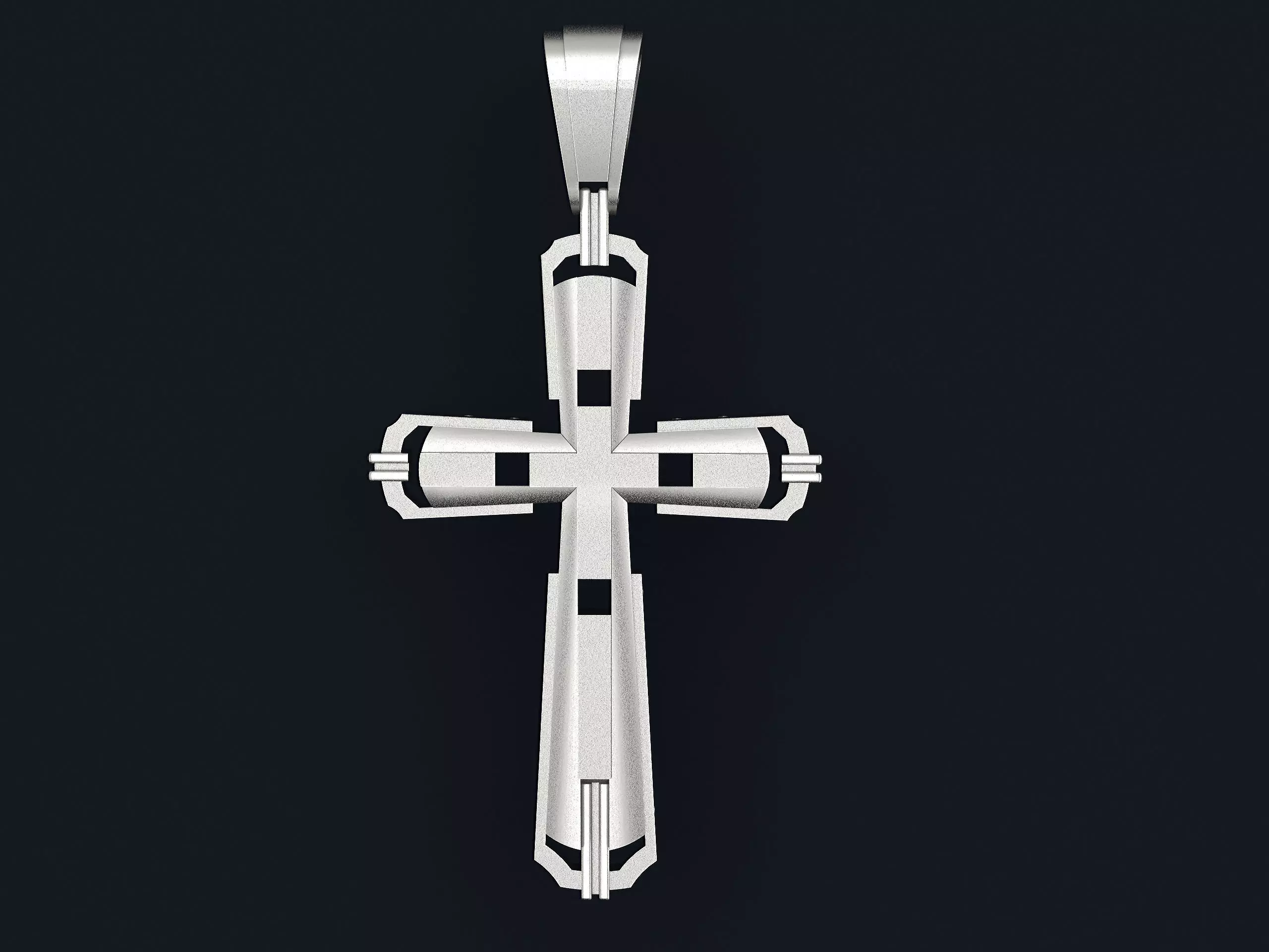 Cross Pendant 3D print model_0