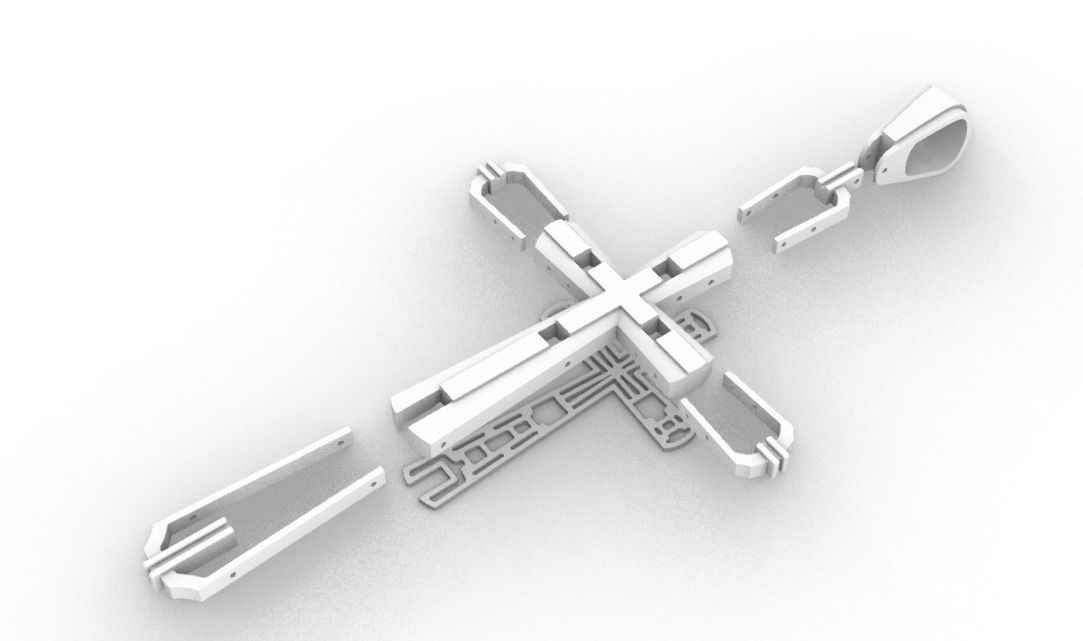 Cross Pendant 3D print model_5