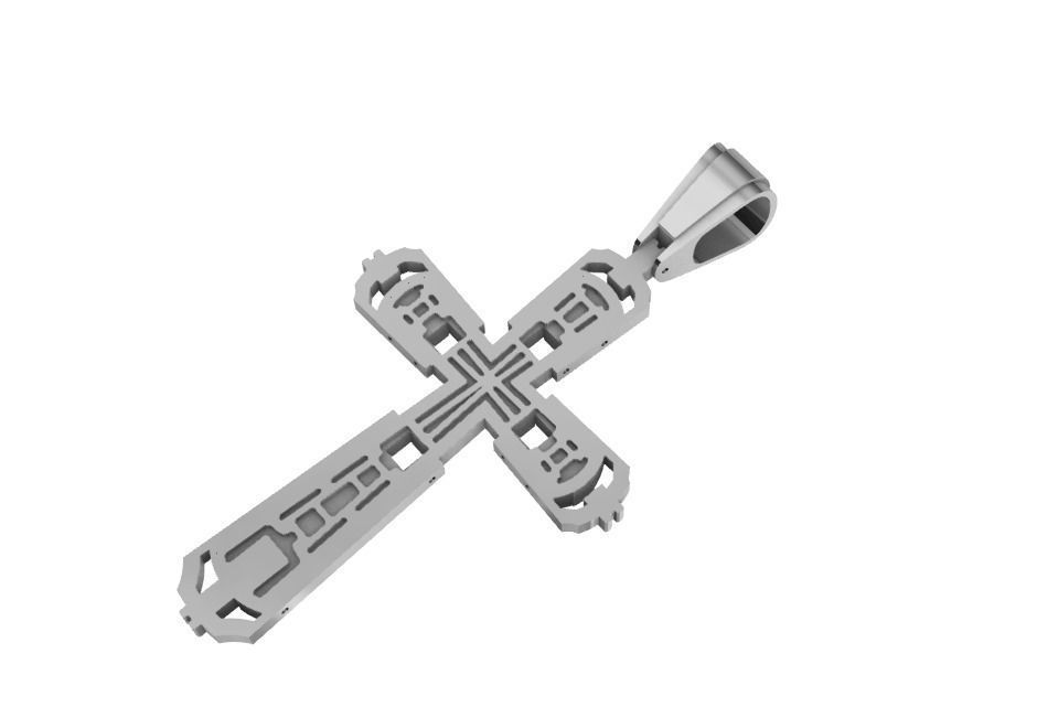 Cross Pendant 3D print model_6