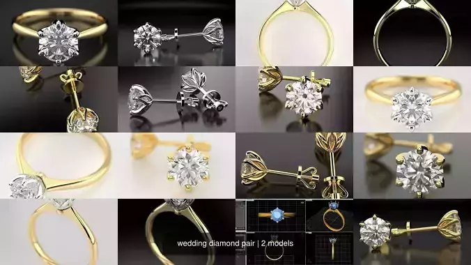 wedding diamond pair