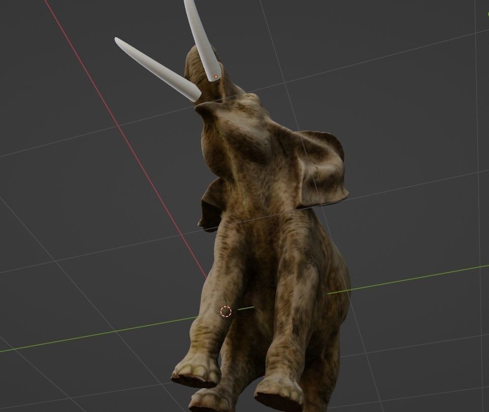 Elephant with tusks 3D model_8