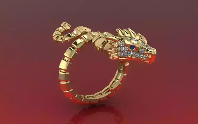 NEO WOMAN RING SPECIAL SERIES1 DRAGON 3D print model