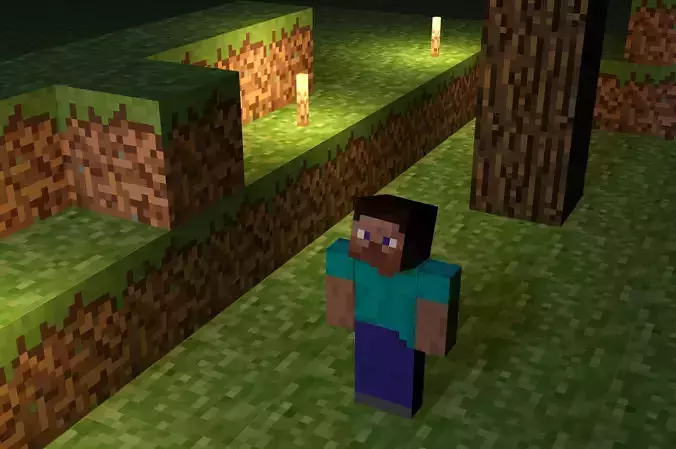 Steve of Minecraft Low-poly 3D model