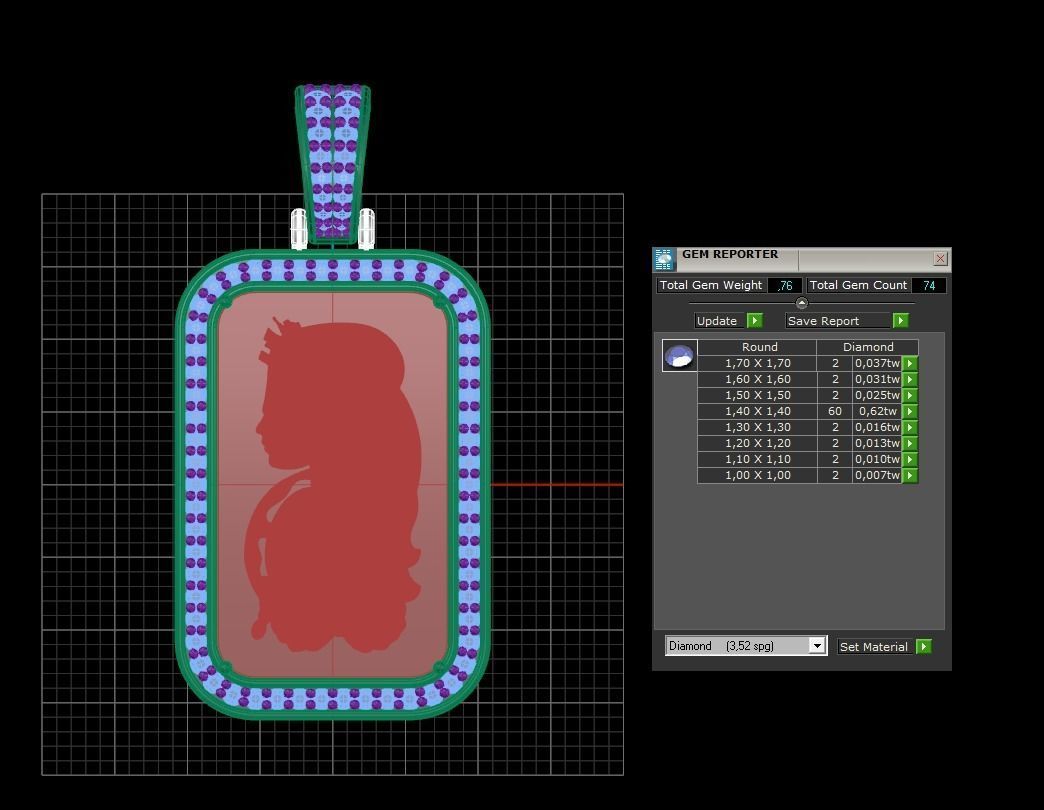 Pamp Frame Pendant 18 3D print model_10