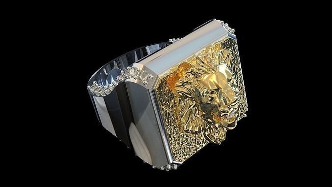 lion ring  3D print model