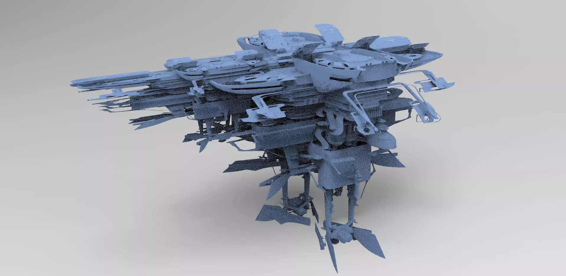 Star Wars inspired Base shantytown 3D model