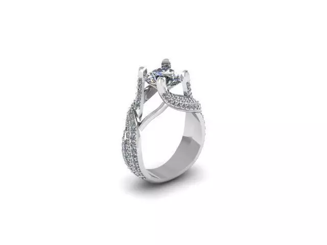 Spiral Ring 3D print model_0