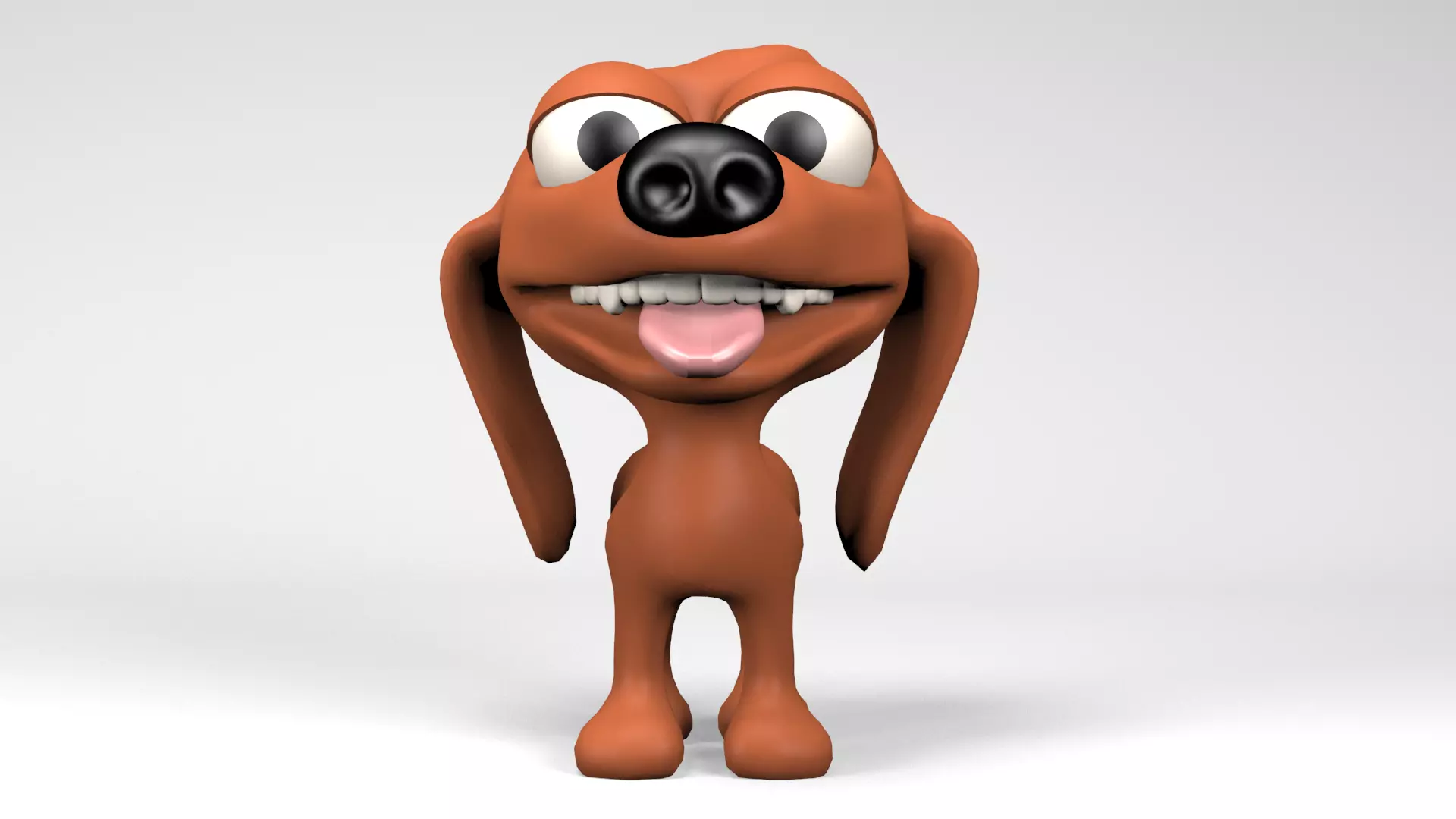 Cartoon Dog Low-poly 3D model_0