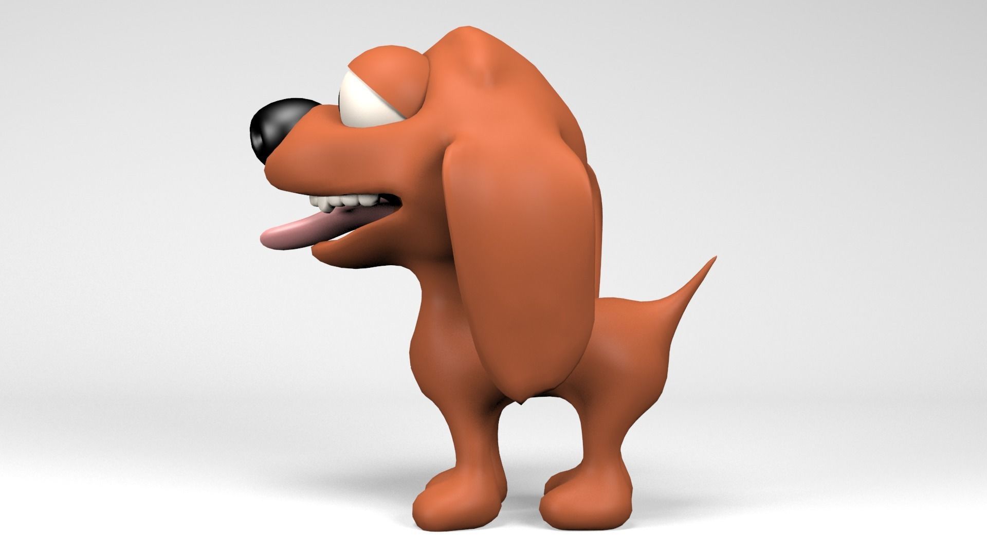 Cartoon Dog Low-poly 3D model_3