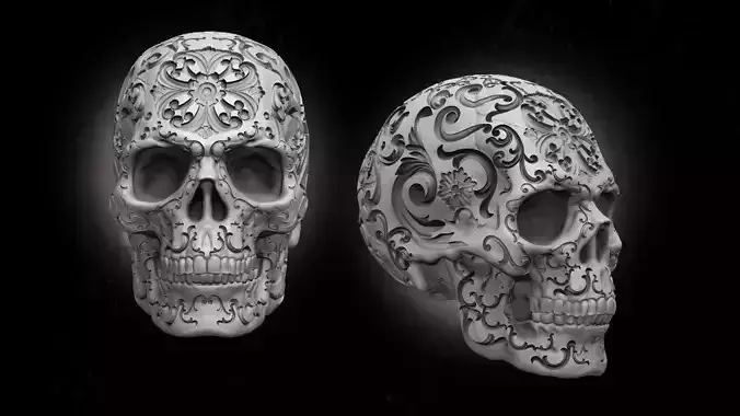 Skull Ornamental 2