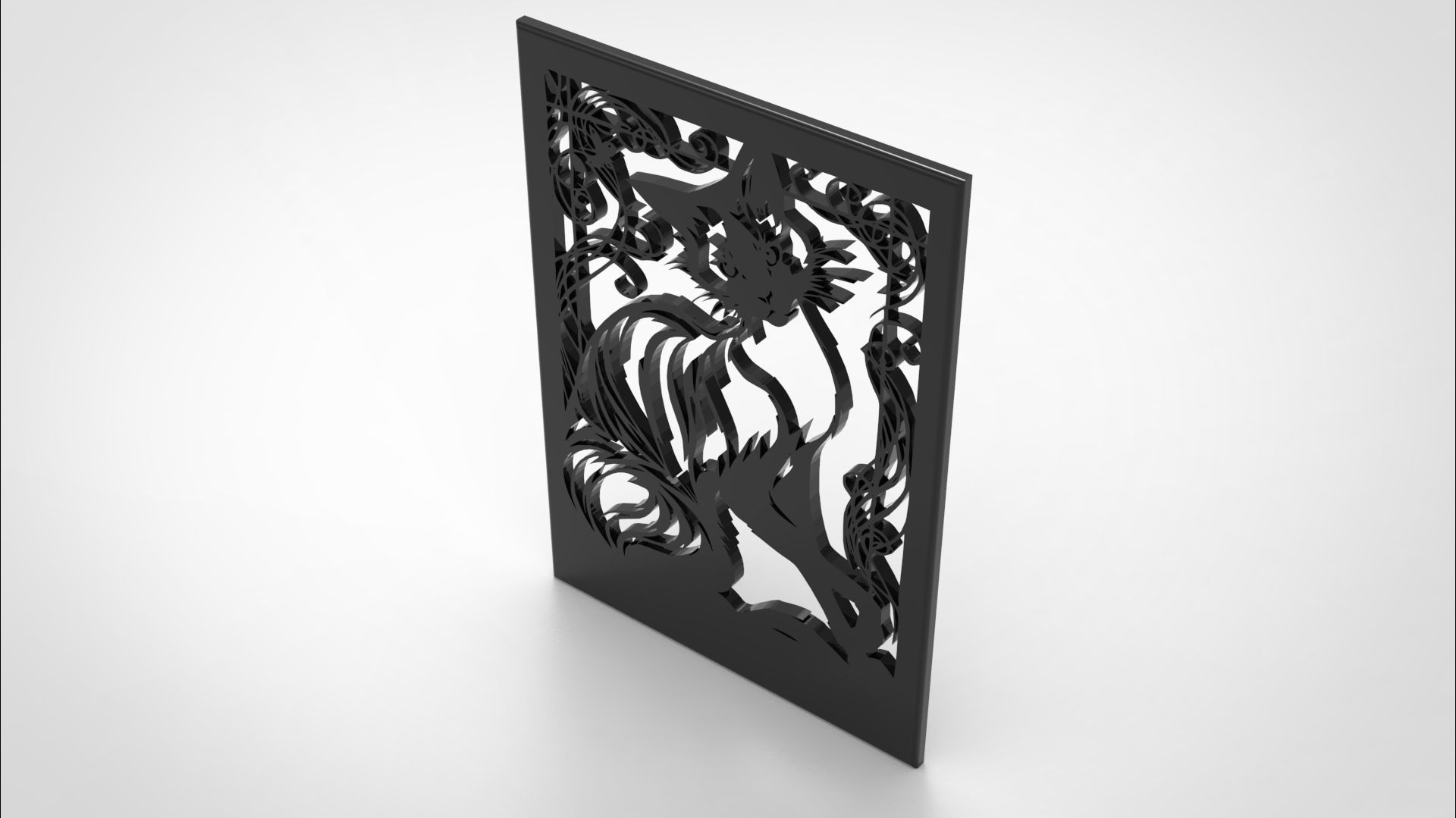 cute cat wall decor 3D print model_3