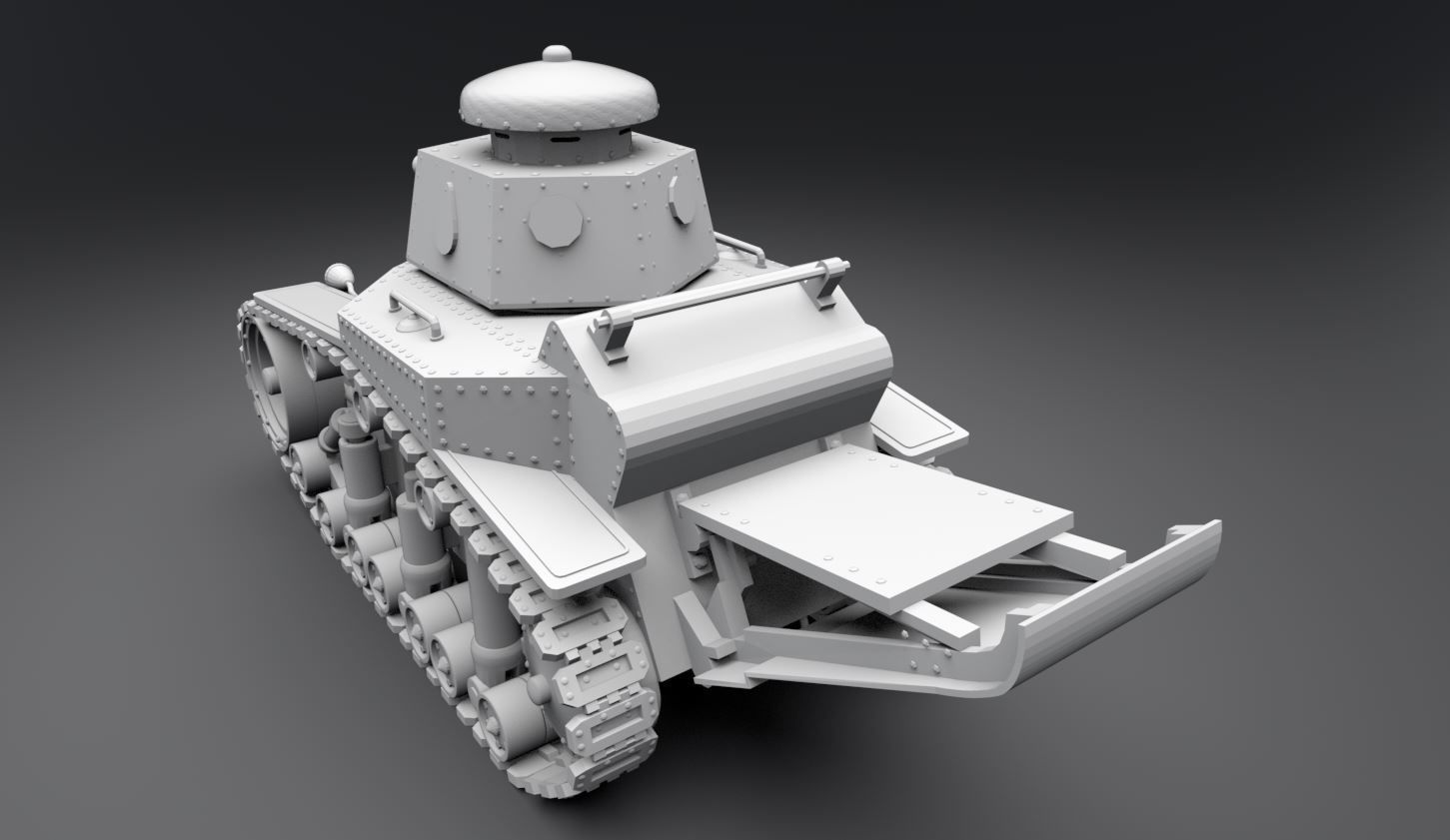 T18 Tank scale model 3D print model_2