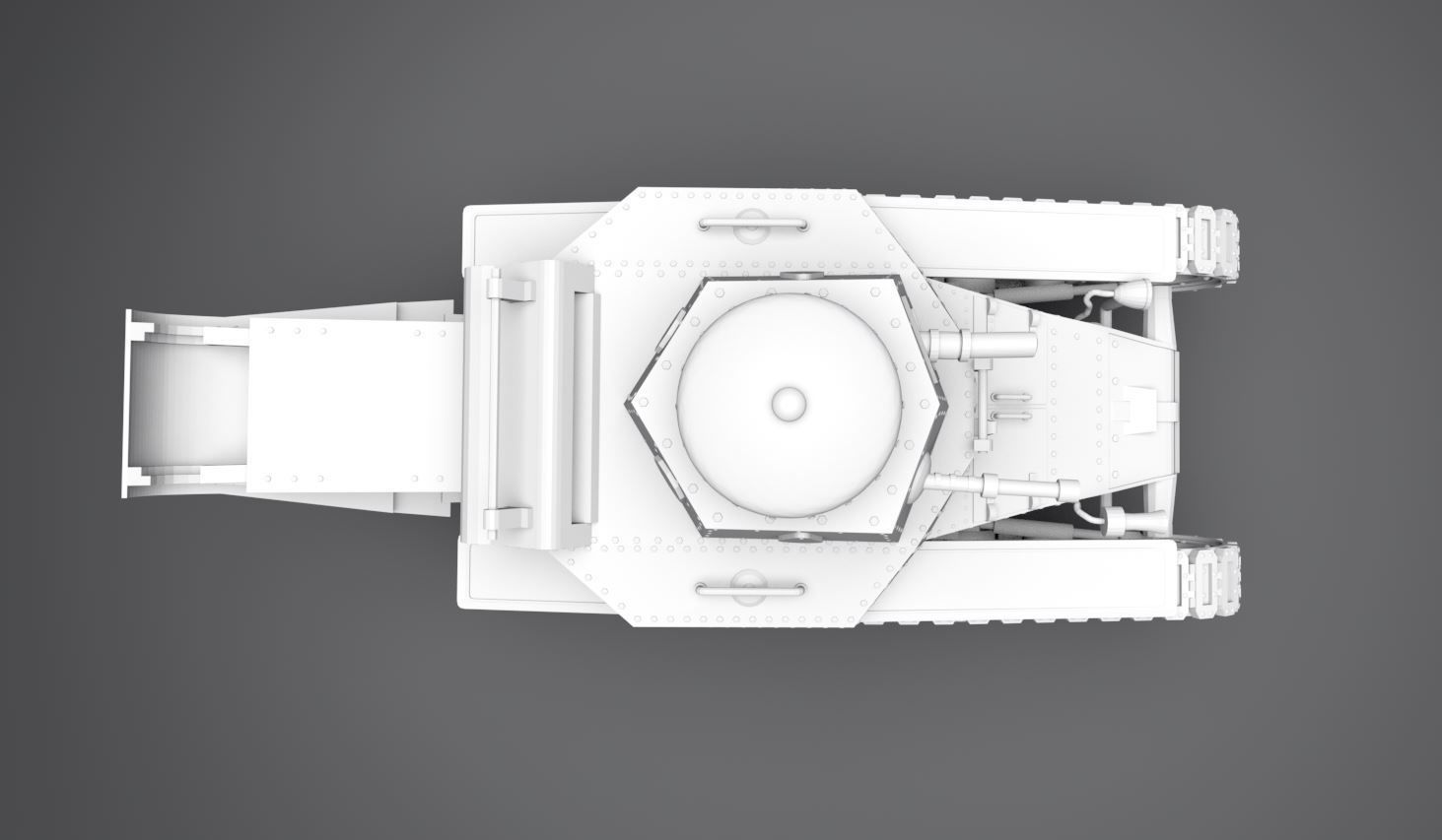 T18 Tank scale model 3D print model_3