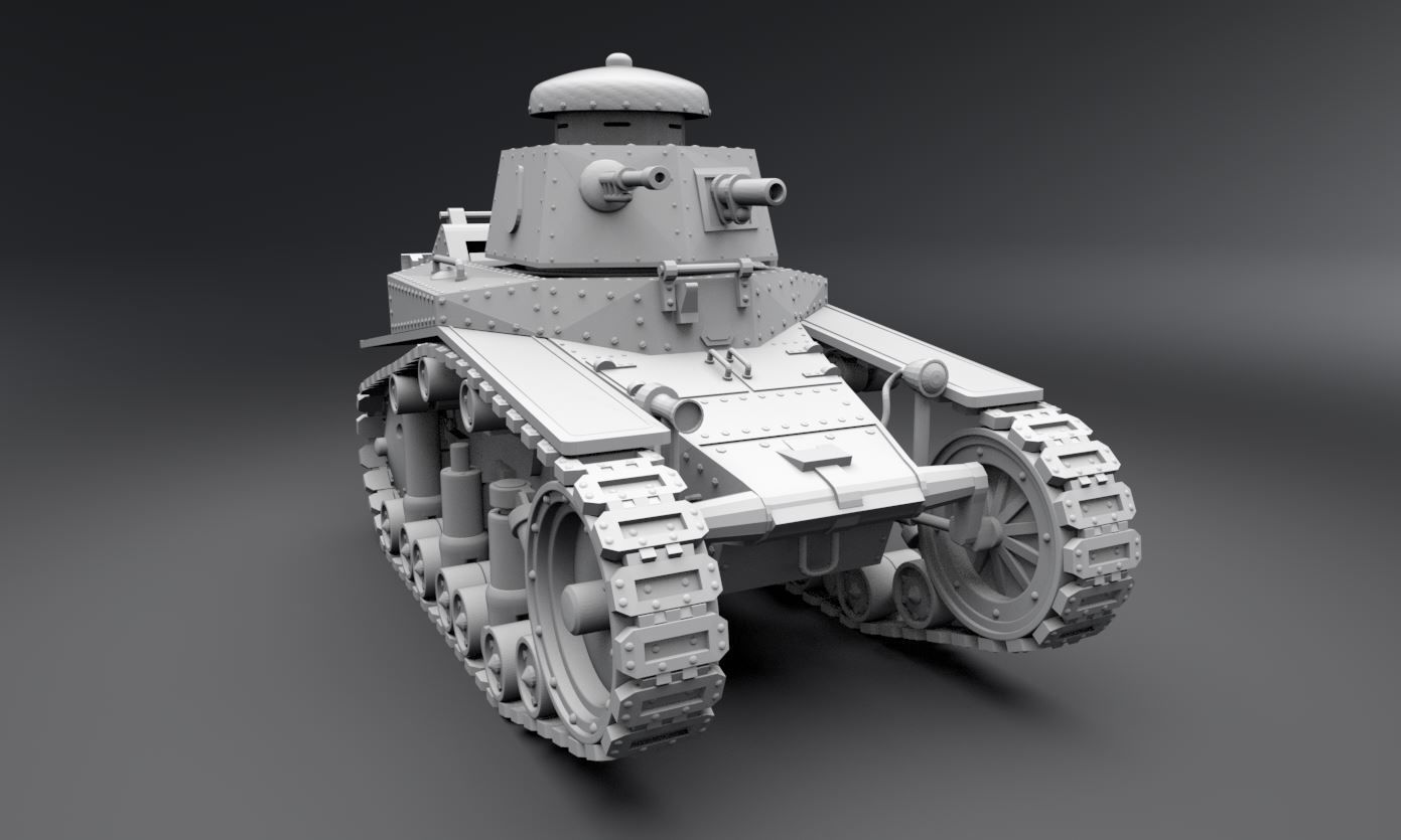 T18 Tank scale model 3D print model_4