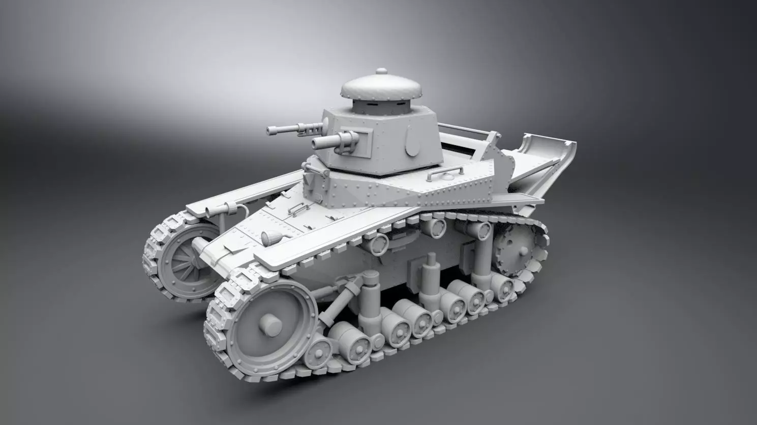 T18 Tank scale model 3D print model_0
