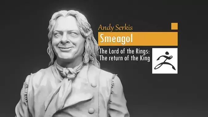 Andy Serkis - Smeagol - The Lord of the Rings 3D print model